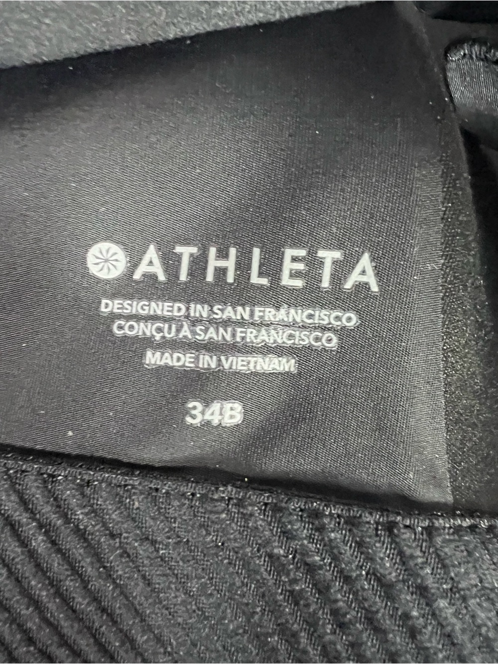 Athleta Advance Bra High Impact Work Out Bra 34B Black - Picture 5 of 6